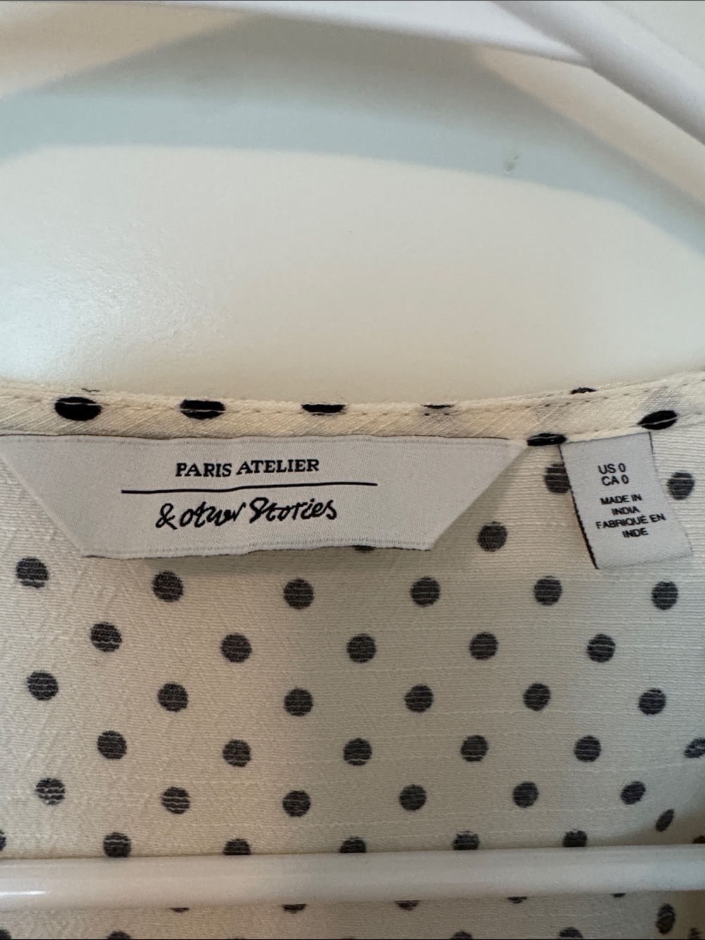 & Other Stories Polka Dot V-Neck Midi Dress Flutter Sleeve - Picture 2 of 4
